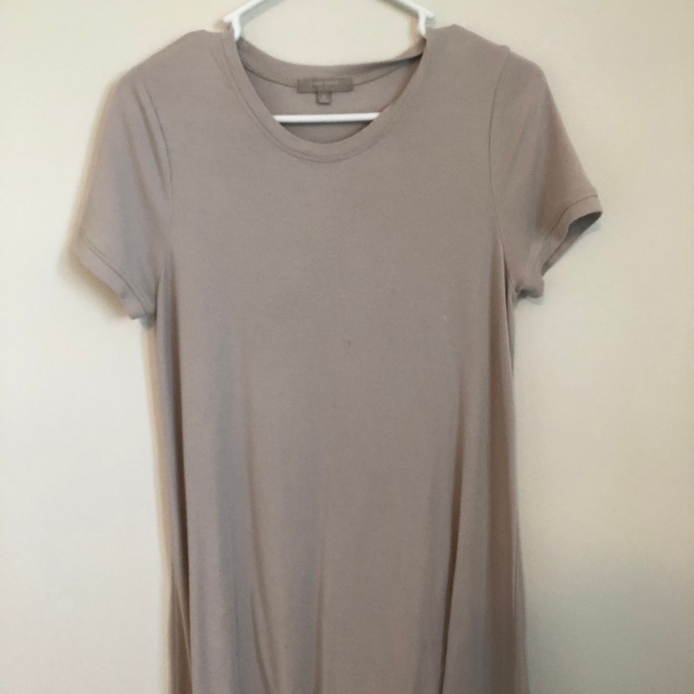 Basic Nude Tee-Shirt Dress